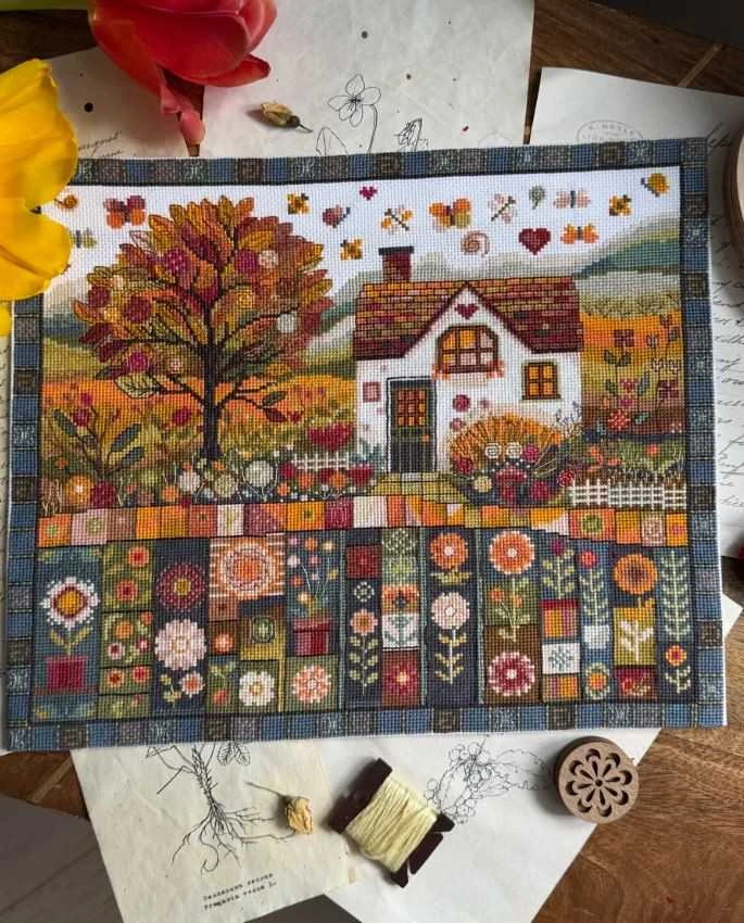 Beldizart Siuvinėjimo kryželiu rinkinys "Rudens raštai" 32 x 27 cm SANO-36