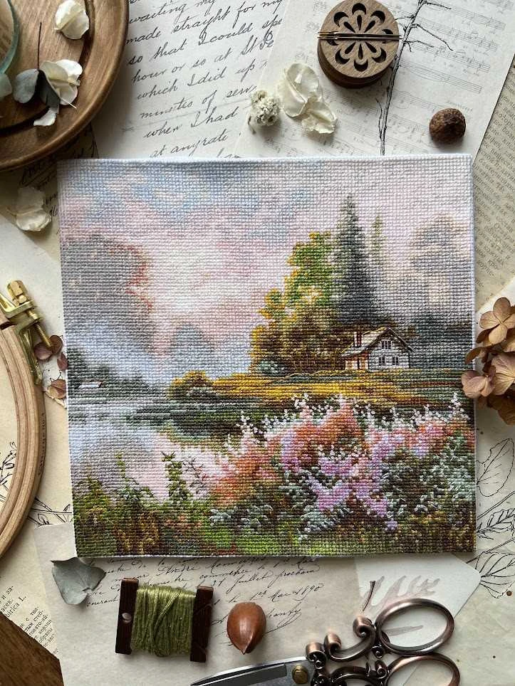 Beldizart Kryželiu siuvinėjimo rinkinys "Rūko šalis" 19x19 cm SANK-69