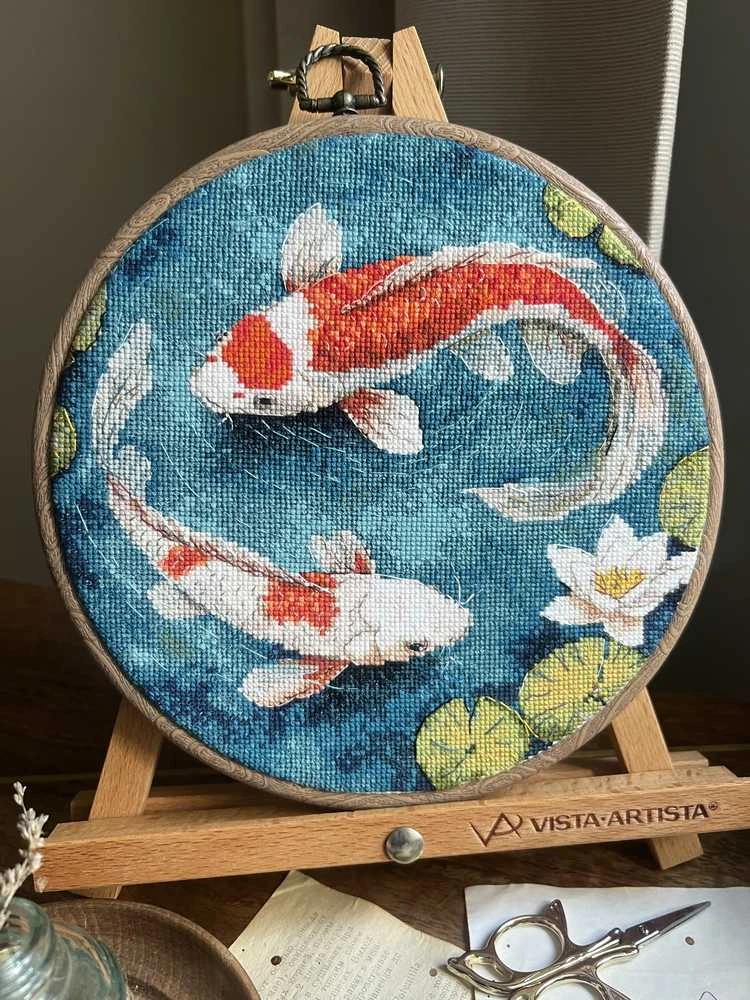 Beldizart Kryželiu siuvinėjimo rinkinys "Karpiai" 21,5 х 20 cm SANK-71