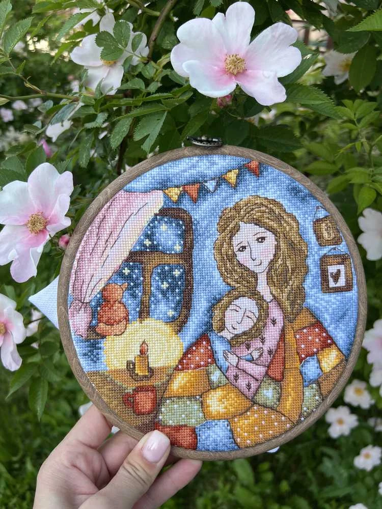Beldizart Kryželių siuvinėjimo rinkinys "Motinos šiluma" 19 х 19 cm SANM-41