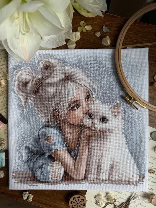 Beldizart Siuvinėjimo kryželiu rinkinys "Draugas" 28 x 27 cm SAND-48