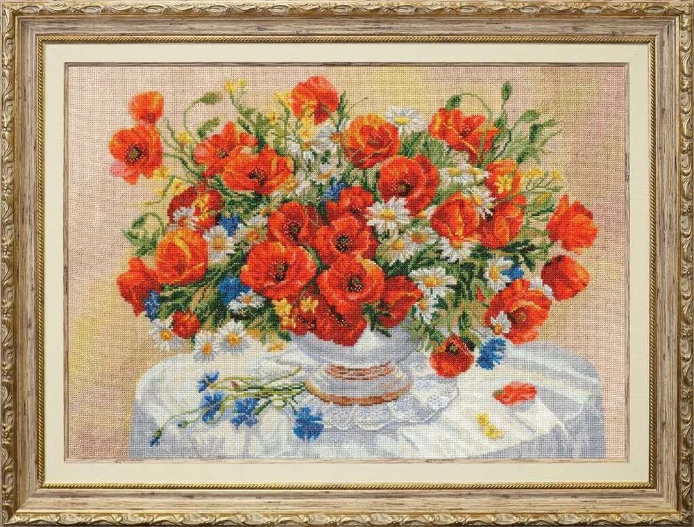 Zolotoe Runo Beldizart Kryželiu siuvinėjamas rinkinys "Lauko gėlių puokštė" 33×47 cm S/LTS082
