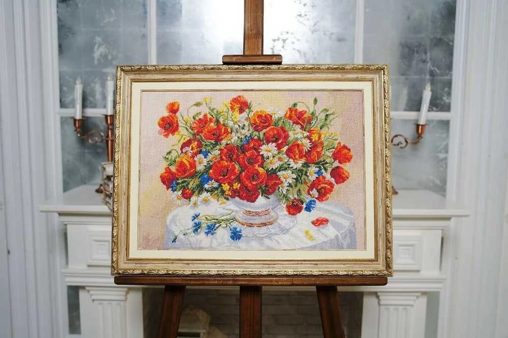 Zolotoe Runo Beldizart Kryželiu siuvinėjamas rinkinys "Lauko gėlių puokštė" 33×47 cm S/LTS082