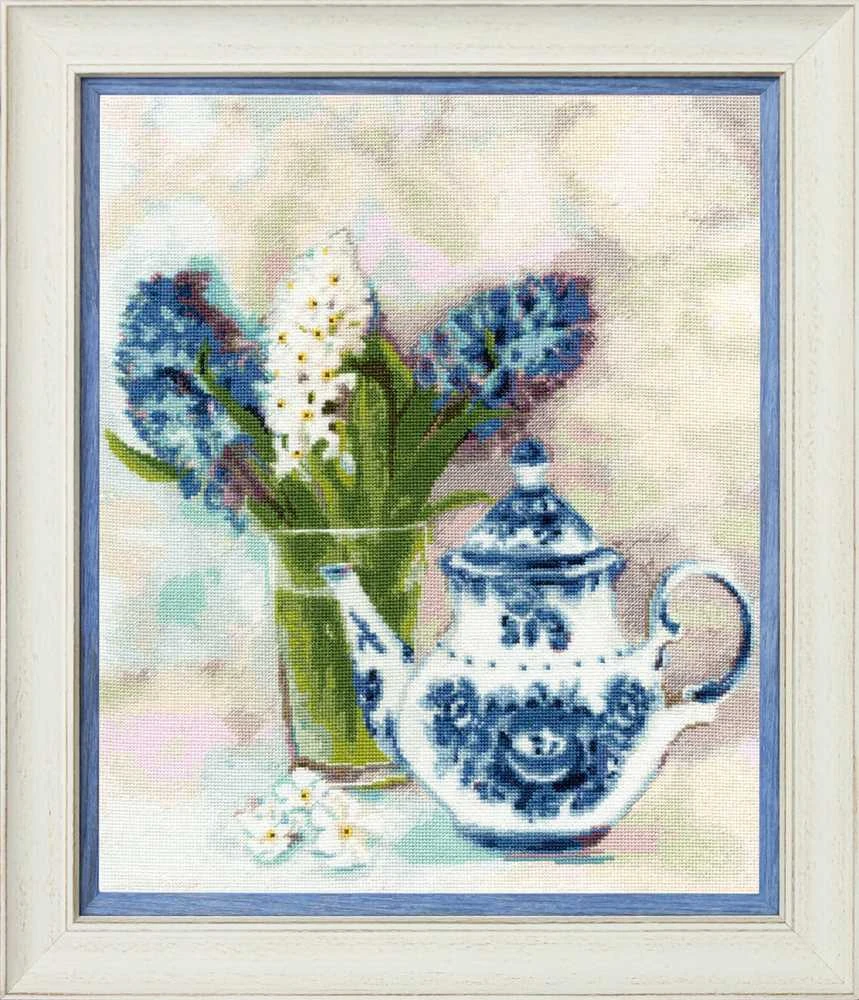 Zolotoe Runo Beldizart Kryželiu siuvinėjimo rinkinys "Gželė ir hiacintai" 36 × 30 cm S/AK012