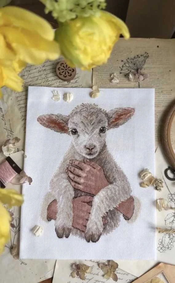 Beldizart Siuvinėjimo kryželiu rinkinys "Siela glėbyje" 18 x 23,5 cm SAND-49