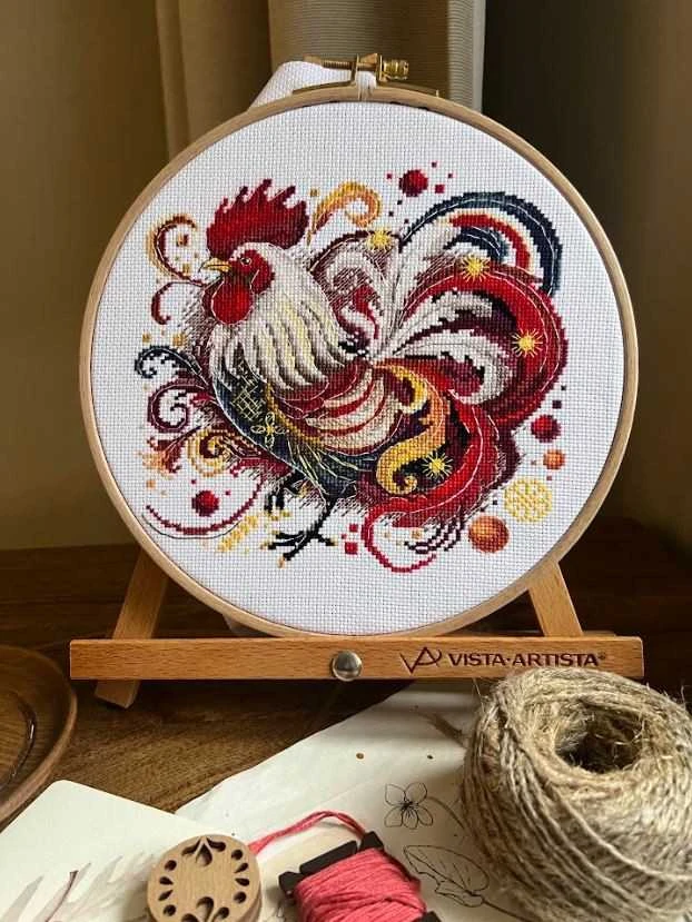 Beldizart Siuvinėjimo kryželiu rinkinys "Gaidelis" 18х17 cm SANP-75
