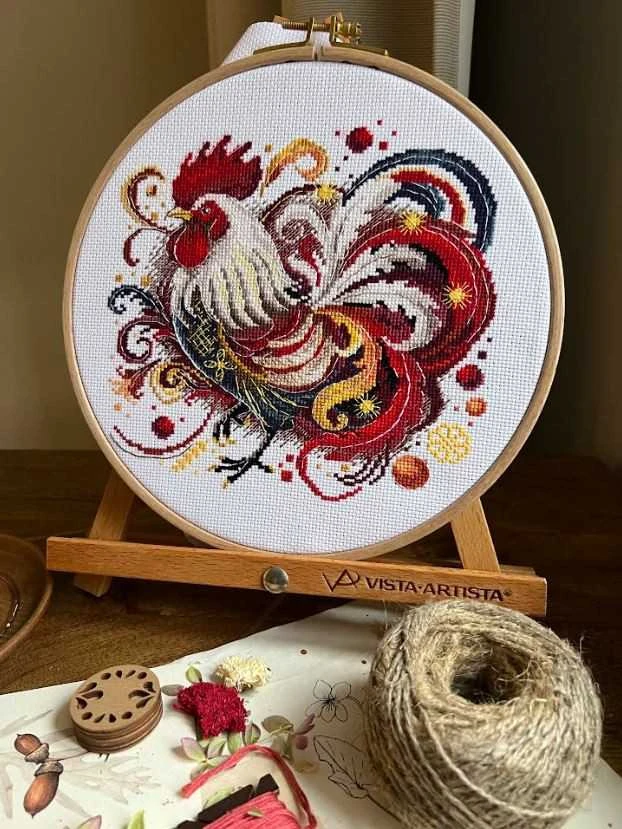 Beldizart Siuvinėjimo kryželiu rinkinys "Gaidelis" 18х17 cm SANP-75