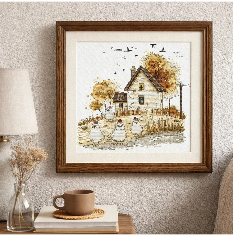 Beldizart Siuvinėjimo kryželiu rinkinys "Kieme šeimininkės" 22,5 x 21 cm SANH-08