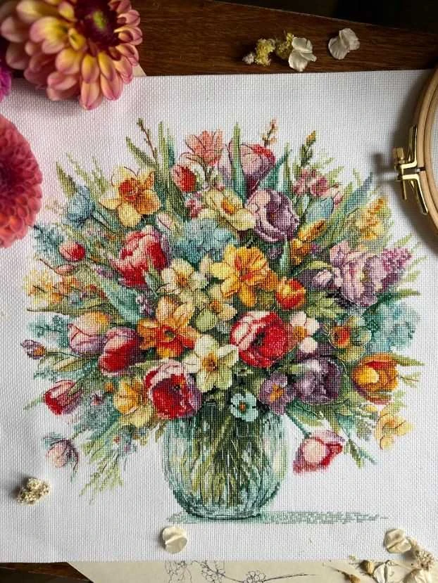 Beldizart Kryželiu siuvinėjimo rinkinys "Šviesi nuotaika" 29 x 29,5 cm SANYA-04