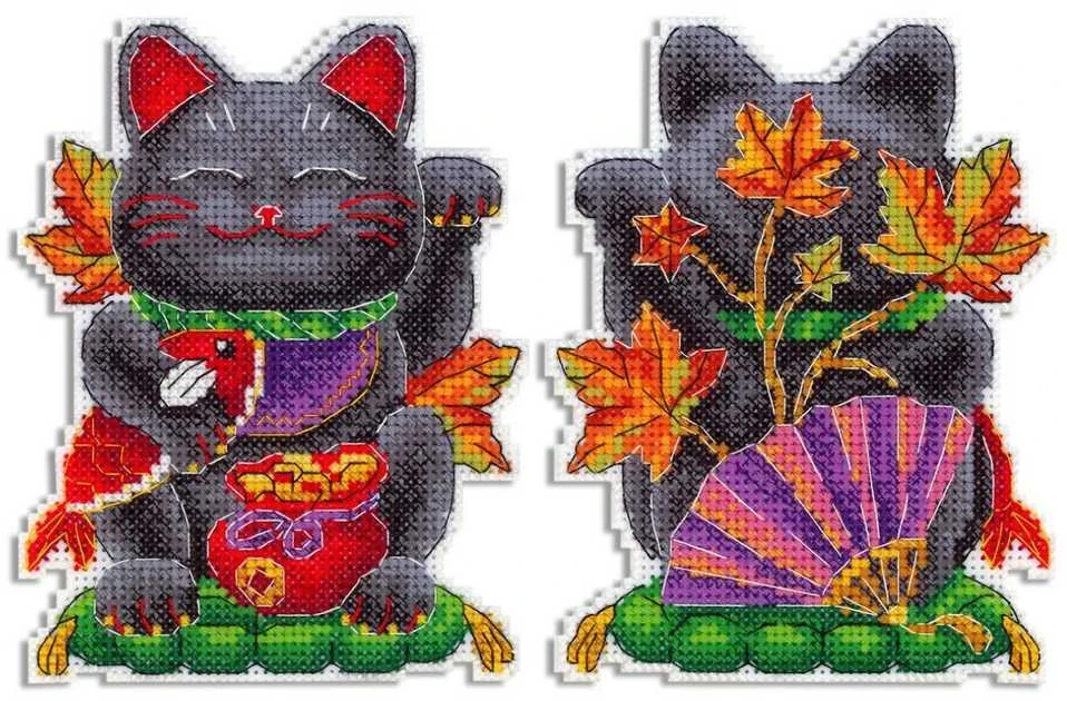 MP Studia Beldizart Kryželiu siuvinėjimo rinkinys "Juoda maneki-neko" SR-920