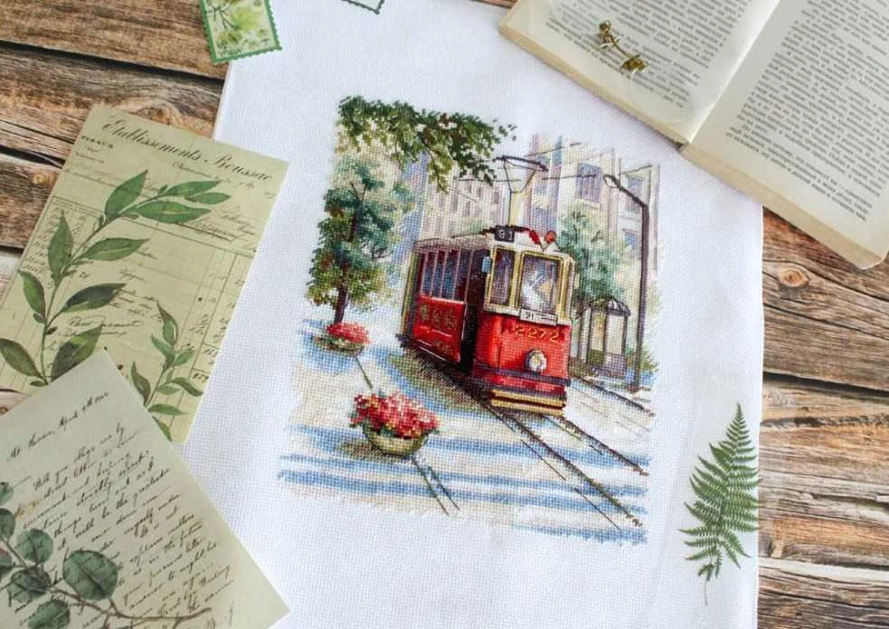 MP Studia Beldizart Kryželiu siuvinėjimo rinkinys „Senas tramvajus“ SNV-884