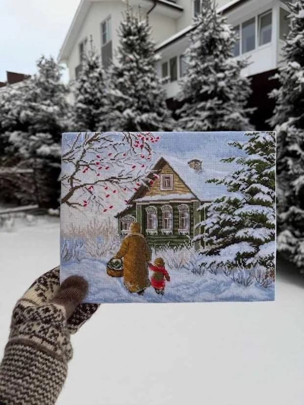 Beldizart Kryželiu siuvinėjamas rinkinys "Tyli laimė" 28,5 х 24 cm SANT-20