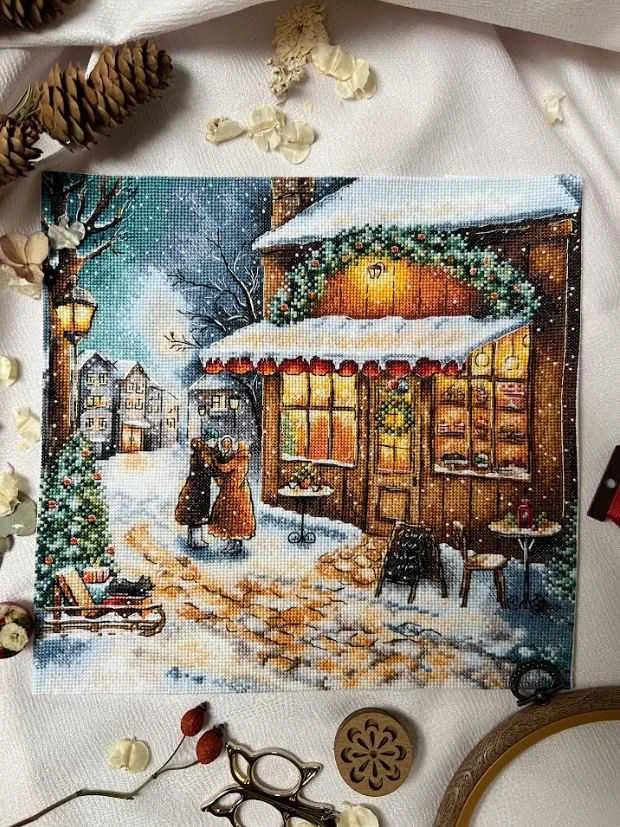 Beldizart Siuvinėjimo kryželiu rinkinys "Laukimas švenčių" 25,5 х 25 cm SANO-35