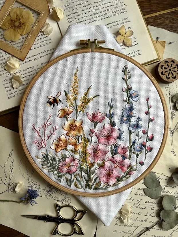 Beldizart Kryželiu siuvinėjimo rinkinys "Rožinės svajos" 17 х 17 cm SANR-60