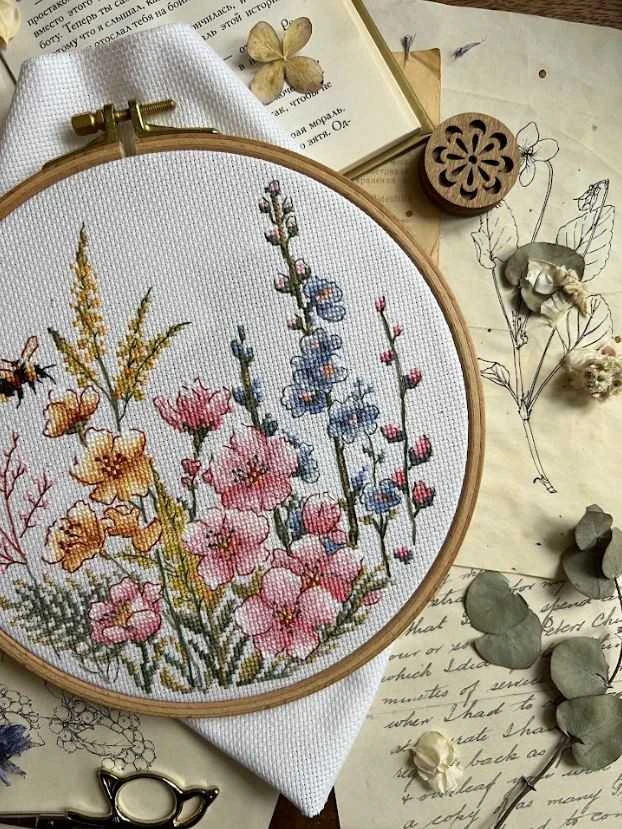 Beldizart Kryželiu siuvinėjimo rinkinys "Rožinės svajos" 17 х 17 cm SANR-60