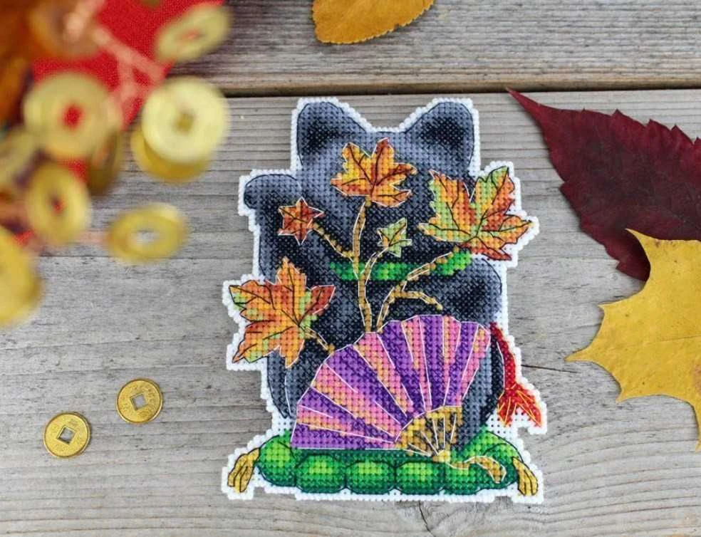 MP Studia Beldizart Kryželiu siuvinėjimo rinkinys "Juoda maneki-neko" SR-920
