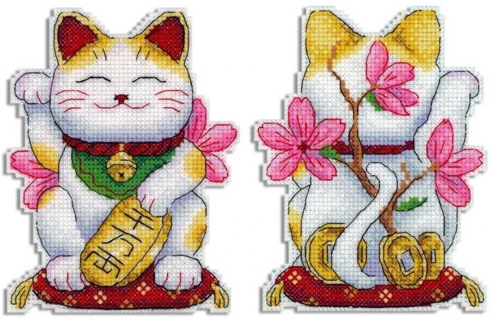 MP Studia Beldizart Kryželiu siuvinėjimo rinkinys "Maneki-neko" SR-886