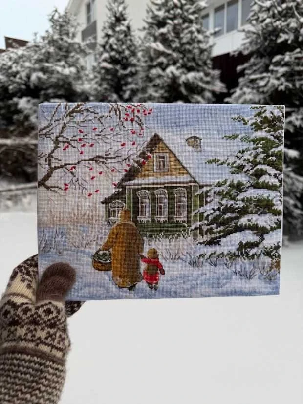 Beldizart Kryželiu siuvinėjamas rinkinys "Tyli laimė" 28,5 х 24 cm SANT-20