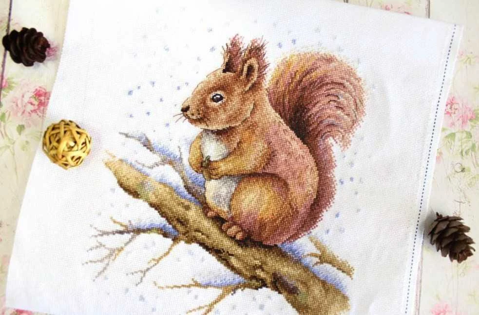 MP Studia Beldizart Kryželiu siuvinėjimo rinkinys „Fluffy beauty“ SNV-758