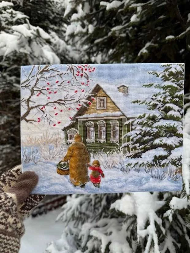 Beldizart Kryželiu siuvinėjamas rinkinys "Tyli laimė" 28,5 х 24 cm SANT-20
