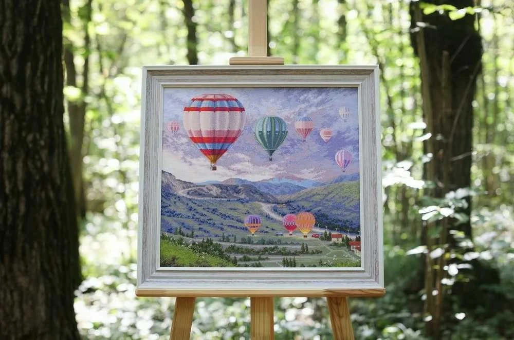 Beldizart Skaičiuojamo kryželiu siuvinėjimo rinkinys "Balionų festivalis" 45.5x41.5 cm S/DL039