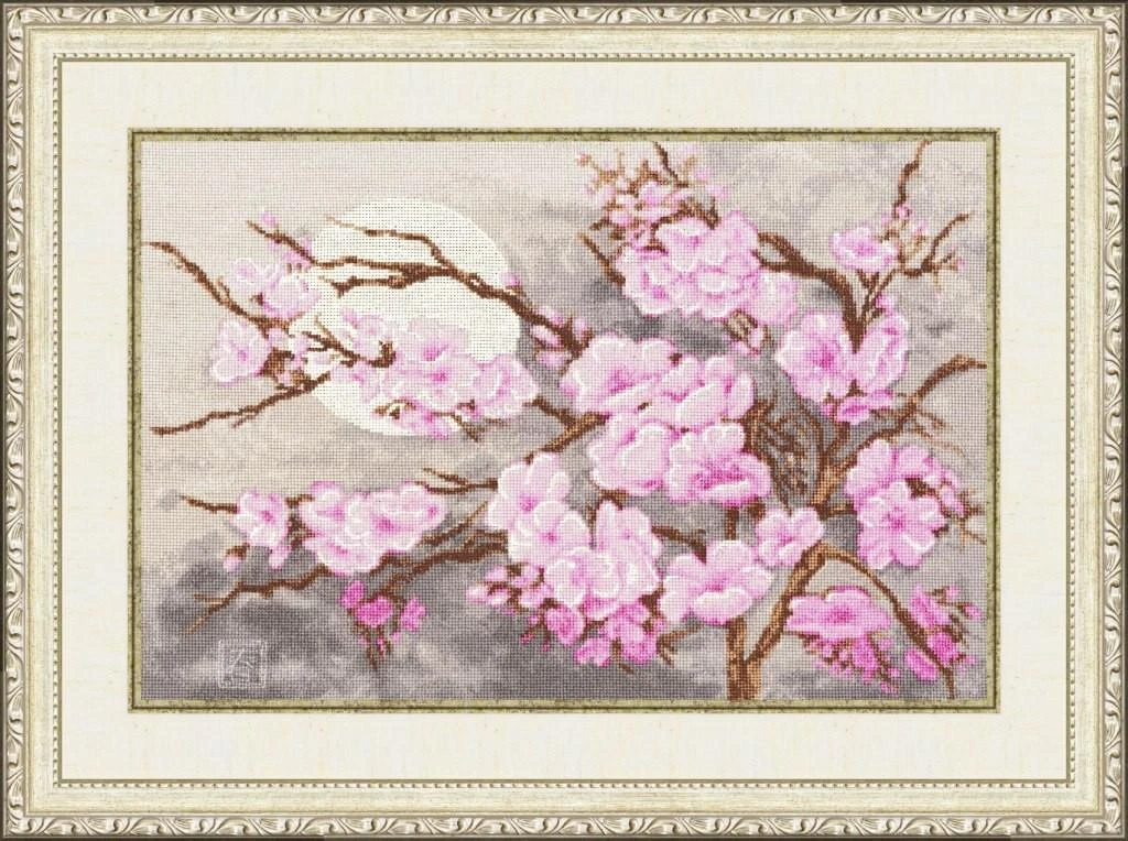 Zolotoe Runo Beldizart Ristinių siuvinėjimų rinkinys "Sakuros šaka" 26.1x39.4 cm S/MG012