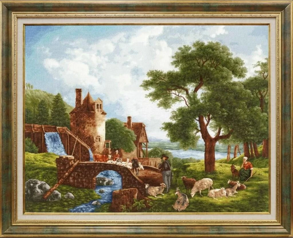 Beldizart Kryželiu siuvinėjimo rinkinys "Vandens malūnas. 1809" 59.7 × 77.2 cm S/MK072