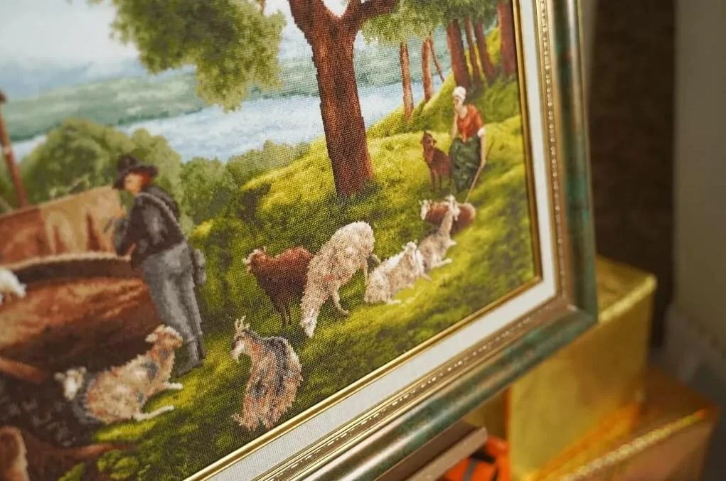 Beldizart Kryželiu siuvinėjimo rinkinys "Vandens malūnas. 1809" 59.7 × 77.2 cm S/MK072