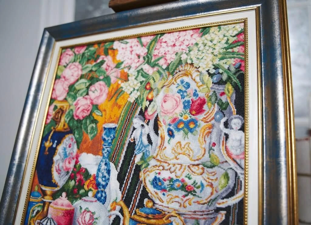 Zolotoe Runo Beldizart Siuvinėjimo rinkinys "Porcelianas ir gėlės. 1915" 40,8×35 cm S/MK075