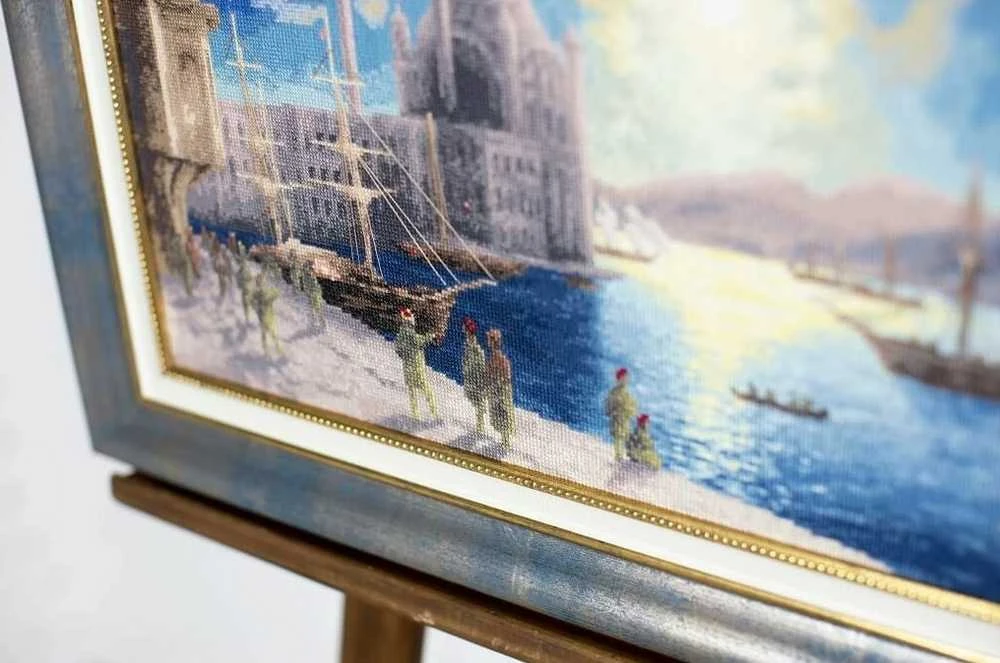 Beldizart Skaičiuojamos kryželių siuvinėjimo rinkinys "Mėnesienos naktis Bosfore. 1894" 48x31 cm S/MK083