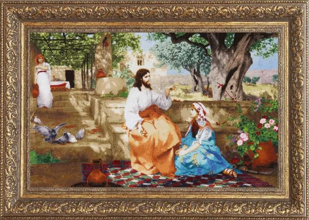 Beldizart Kryželiu siuvinėjimo rinkinys "Kristus su Morta ir Marija" 85 x 54 cm S/MK120