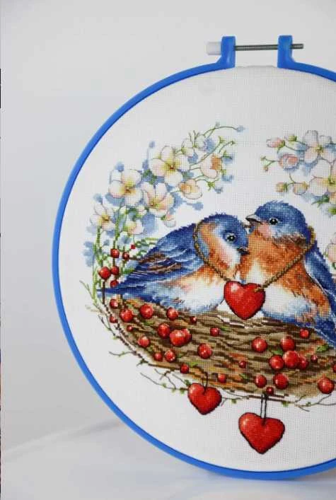 Beldizart Siuvinėjimo rinkinys Birds in the nest 30x30 cm S/RS024