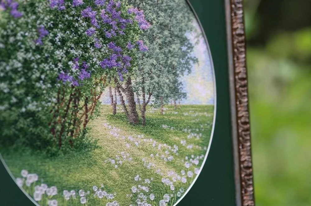 Beldizart Siuvinėjimo kryželiu rinkinys "Žydinti alyva" 31.7x31.7 cm S/VM043