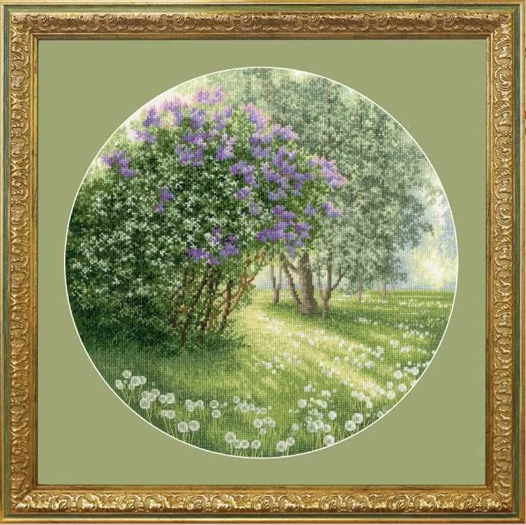 Beldizart Siuvinėjimo kryželiu rinkinys "Žydinti alyva" 31.7x31.7 cm S/VM043