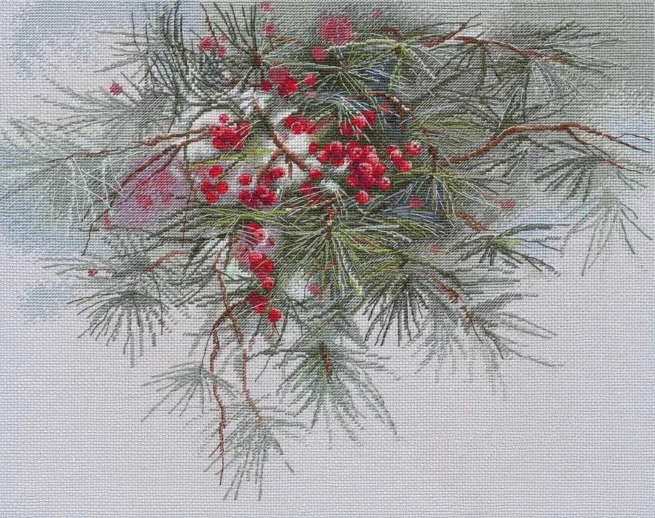 Oven Beldizart Kryželio siūlių rinkinys "Žiema, Naujieji metai..." 35x28 cm S1652