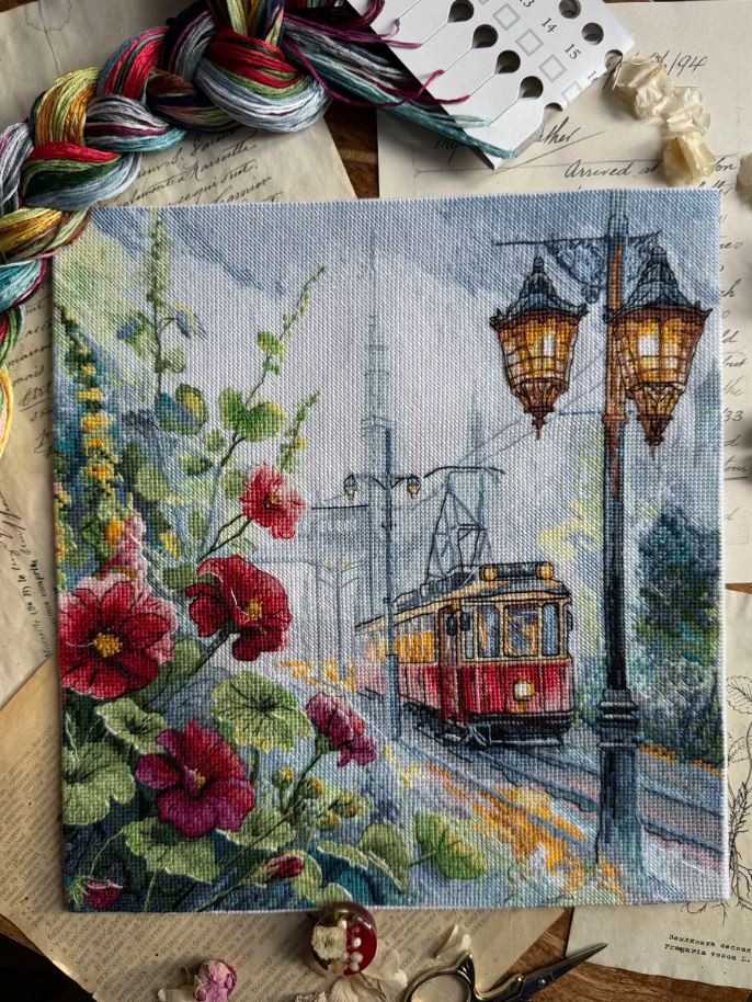 Beldizart Siuvinėjimo rinkinys "Rytinė tramvajus" 24,5 x 27 cm SANU-11