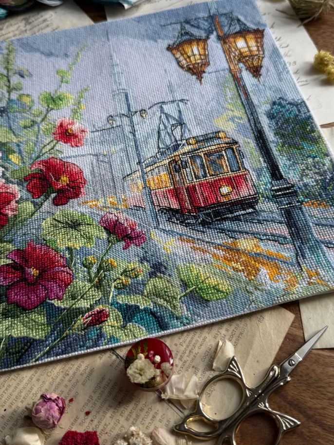 Beldizart Siuvinėjimo rinkinys "Rytinė tramvajus" 24,5 x 27 cm SANU-11