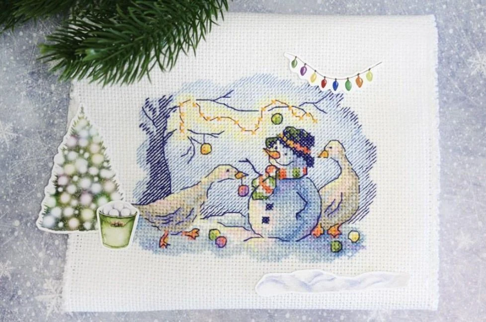 MP Studia Beldizart Kryželiu siuvinėjimo rinkinys "Snow Fun" SM-736