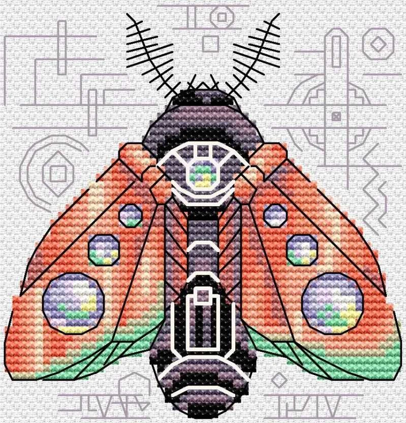 MP Studia Beldizart Kryželio siuvinėjimo rinkinys "Hawkmoth. Steampunk" SM-771