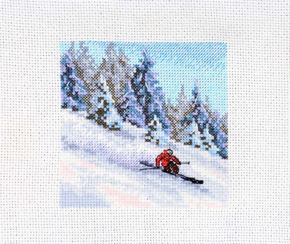 MP Studia Beldizart Kryželio siuvinėjimo rinkinys "Ant kalno šlaito" 11x11 cm SM-987