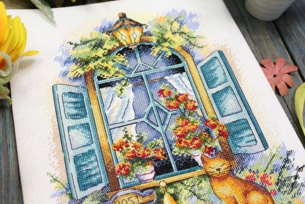 MP Studia Beldizart Kryželiu siuvinėjimo rinkinys "Laukiu naujienų" 26x 19cm SNV-783