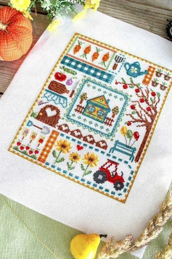 MP Studia Beldizart Kryželiu siuvinėjimo rinkinys „Sampler. Mano mėgstamiausias kotedžas“ SNV-846