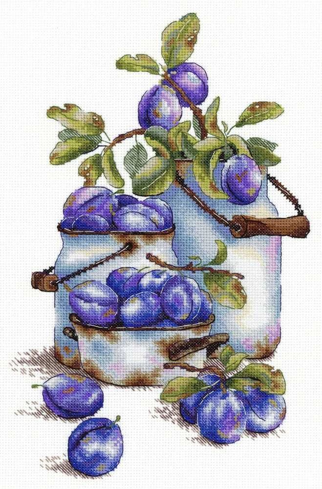 MP Studia Beldizart Kryželiu siuvinėjimo rinkinys "Garden plums" SNV-877