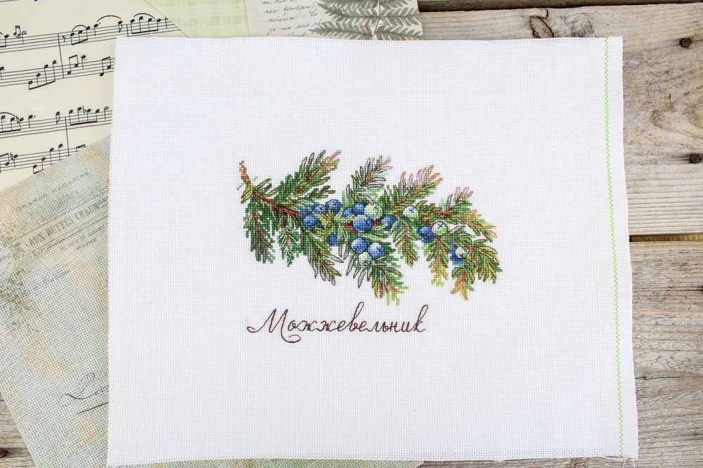 MP Studia Beldizart Kryželiu siuvinėjimo rinkinys „Gamta dovanoja. Kadagys“ 12x16 cm SNV-913