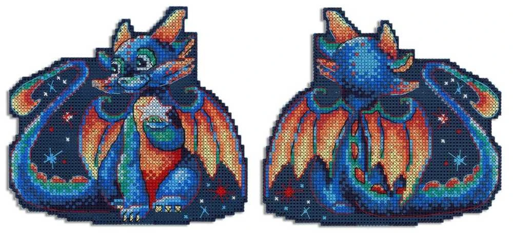 MP Studia Beldizart Kryželio siuvinėjimo rinkinys ant plastikinės drobės "Twilight Dragon" 15x12 cm SR-890