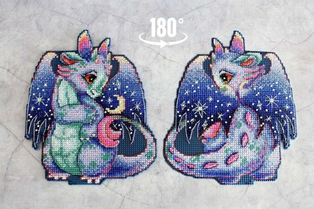 MP Studia Beldizart Kryželiu siuvinėjimo rinkinys „Mėnulio drakonas“ 15x12 cm SR-891