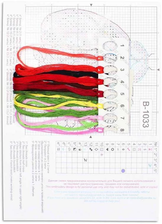 MP Studia Beldizart Vandenyje tirpus drobės kryželiu rinkinys "Gėlė-ladybug" 9x9 cm SV-1033