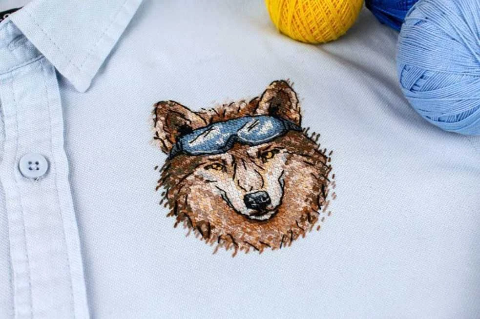 MP Studia Beldizart Vandenyje tirpus drobės kryželio siuvinėjimo rinkinys "Brutal Wolf" SV-817