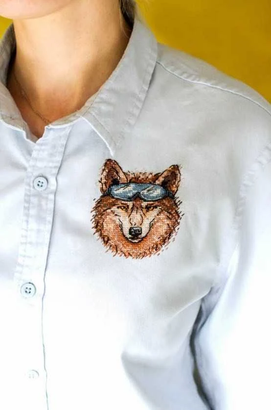 MP Studia Beldizart Vandenyje tirpus drobės kryželio siuvinėjimo rinkinys "Brutal Wolf" SV-817