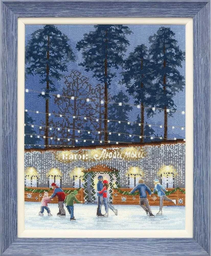 Zolotoe Runo Beldizart Kryželių siuvinėjimo rinkinys „Susitikimas ant čiuožyklos“ 30×24 cm S/GM049